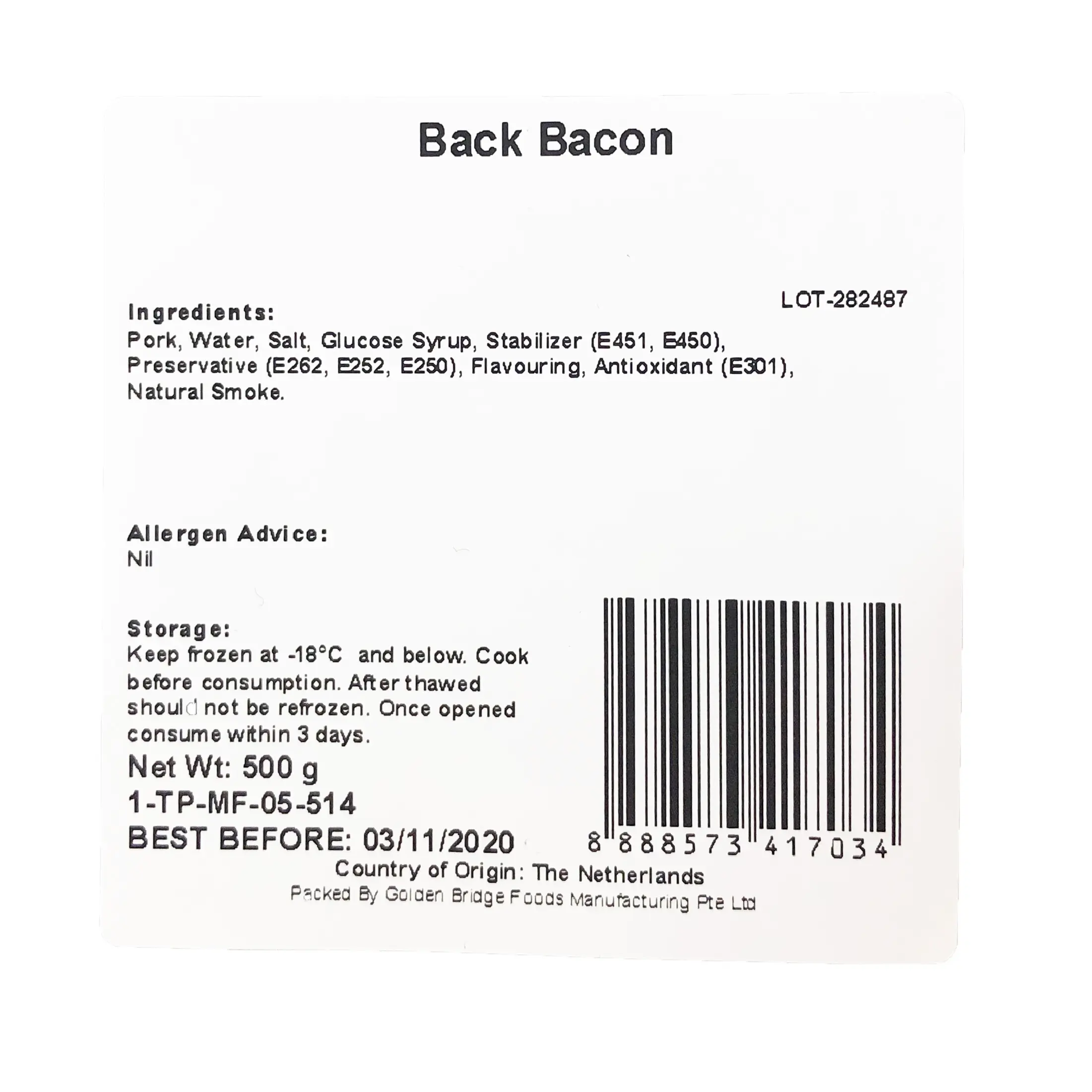 K_Back-Bacon-1KG-3 Kelly's Streaky / Back Bacon 500g Frozen - Image 3