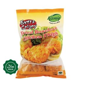 Kizmiq Extra Crispy Fried Boneless Chicken Thigh 1kg Frozen