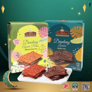[Online Exclusive] EL-Dina Dendeng Lembu (BBQ Slice)/Ayam Pedas (BBQ Spicy Satay Slice) 330g Halal